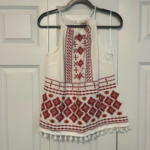 Skies are Blue Nutria Embroidered Top